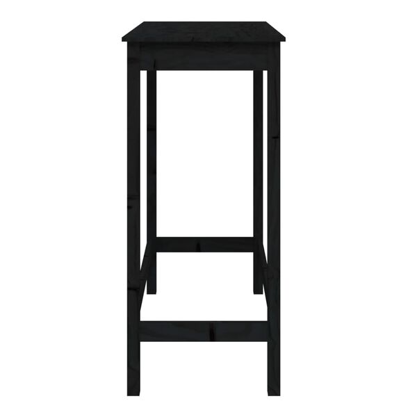 vidaXL Bartisch Schwarz 100x50x110 cm Massivholz Kiefer