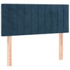 vidaXL Boxspringbett mit Matratze Dunkelblau 120x200 cm Samt