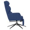 vidaXL Relaxsessel mit Fu&szlig;teil Blau Stoff