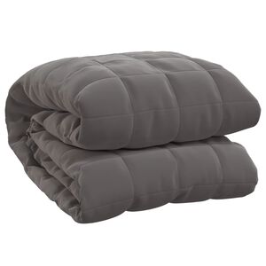 vidaXL Gewichtsdecke Grau 220x240 cm 15 kg Stoff