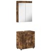 vidaXL Badezimmerm&ouml;bel-Set TULUM 2 Stk. R&auml;uchereiche 60 x 34 x 63 cm