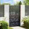 vidaXL Gartentor Schwarz 100x175 cm Stahlblatt-Design