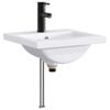 vidaXL Waschbecken mit Wasserhahn und Abfluss Matt Schwarz