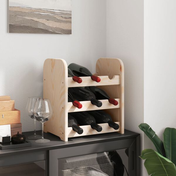 vidaXL Weinregal 33x25x37 cm Massivholz Kiefer