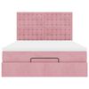 vidaXL Ottoman-Bett mit Matratzen Rosa 140x200 cm Samt
