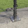 vidaXL Zaunpfosten Grau 10 x 1,5 m (13 mm Maschenweite) Stahl und PVC