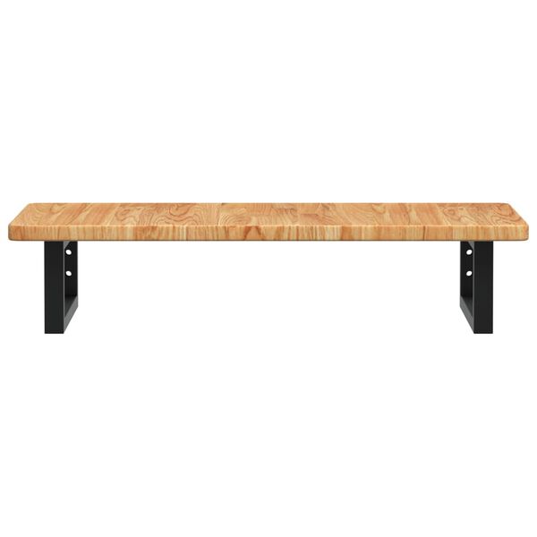 vidaXL Waschtischplatte mit Halterung Stahl und Massivholz Eiche