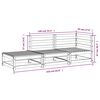 vidaXL Gartensofa mit Hocker 2-Sitzer Massivholz Douglasie