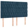 vidaXL Bettgestell ohne Matratze Dunkelblau 140x200 cm Samt