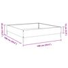 vidaXL Hochbeet 100x100x26 cm Verzinkter Stahl
