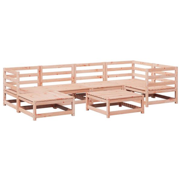 vidaXL 7-tlg. Garten-Sofagarnitur Massivholz Douglasie