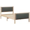 vidaXL Bettgestell Braun und Dunkelgrau 100 x 200 cm Massivholz Kiefer