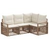vidaXL Gartensofa-set 4 pcs Beige Poly-Rattan