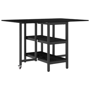 vidaXL Esstisch 122 x 80 x 76,5 cm Holzwerkstoff Schwarze Eiche