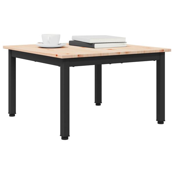vidaXL Couchtisch Natur 60 x 60 x 36 cm Massives Kiefernholz