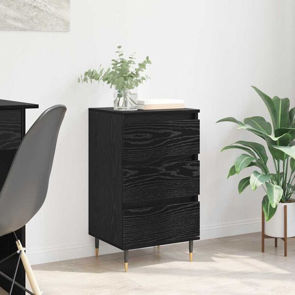 vidaXL Sideboard Schwarz Eichen-Optik 35 x 40 x 70 cm Holzwerkstoff