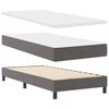 vidaXL Boxspringbett mit Matratze Grau 90 x 200 cm Kunstleder
