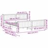 vidaXL Bettgestell Braun und hellgrau 180 x 200 cm Massivholz Kiefer