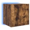 vidaXL TV-Wandschrank mit LED-Leuchten R&auml;uchereiche 40,5x35x40 cm
