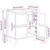 vidaXL Sideboards 3 pcs Artisan-Eiche 60 x 35 x 70 cm Holzwerkstoff