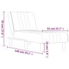 vidaXL Chaiselongue Hellgrau Stoff