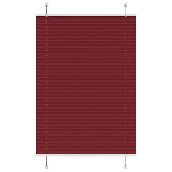vidaXL Plissee Bordeauxrot 90x150 cm Stoffbreite 89,4 cm Polyester