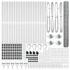 vidaXL Zaunpfosten Silber 50 x 1,2 m (50 mm Gitter) Stahl