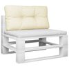 vidaXL Palettenkissen Creme 70x40x12 cm Stoff