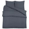 vidaXL Bettw&auml;sche-Set Anthrazit 200x200 cm Leichte Mikrofaser
