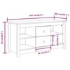 vidaXL TV-Schrank Wei&szlig; 103x36,5x52 cm Massivholz Kiefer