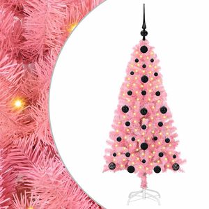 vidaXL Weihnachtsbaum Rosa 120 cm PVC
