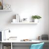 vidaXL Schweberegal Eichen-Optik und Wei&szlig; 80x23,5x3,8 cm MDF