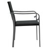 vidaXL Gartenst&uuml;hle mit Kissen 4 Stk. Schwarz 56x59x84 cm Poly Rattan