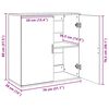 vidaXL Sideboard Schwarz 79x38x80 cm Holzwerkstoff