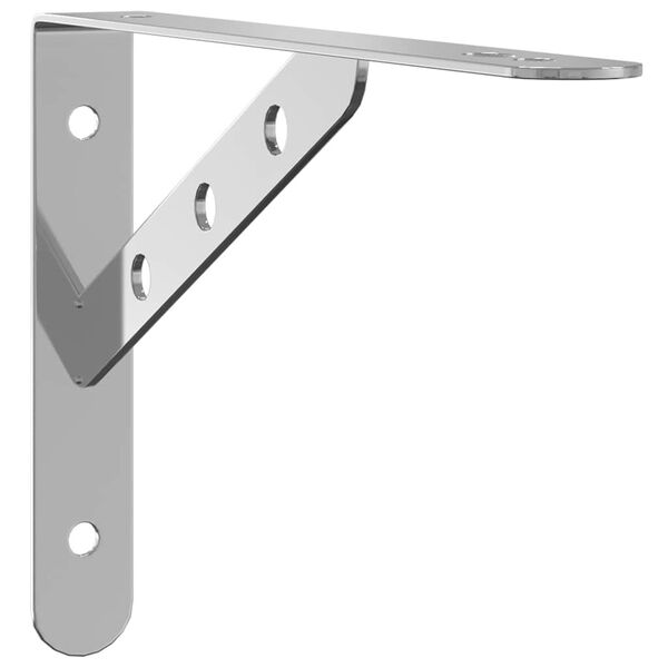 vidaXL Regaltr&auml;ger 4 Stk. 23,5x2,5x15,5 cm Silbern Edelstahl