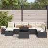 vidaXL Garten-Sofa-Set 8 pcs Schwarz Poly-Rattan