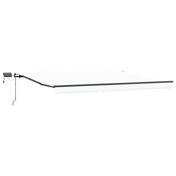 vidaXL Einziehbare Markise Wei&szlig; 400 x 350 cm Stoff