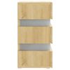 vidaXL LED-Nachttisch Sonoma-Eiche 45x35x67 cm Holzwerkstoff