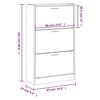 vidaXL Schuhschrank Schwarz 63x24x103 cm Holzwerkstoff