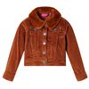 vidaXL Kinderjacke Cord Cognac 140