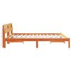 vidaXL Bettrahmen mit Kopfteil Braun 200 x 200 cm Massives Kiefernholz