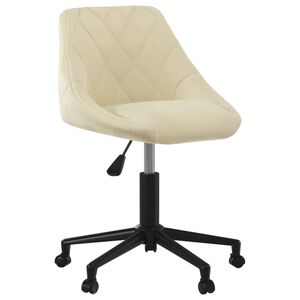 vidaXL Esszimmerstuhl Drehbar Creme Samt