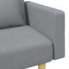 vidaXL Schlafsofa 2-Sitzer mit Kissen und Fu&szlig;hocker Hellgrau Stoff