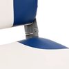 vidaXL Klappbarer Bootssitz 1 Set Blau und Weiß 41x36x48 cm