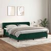 vidaXL Boxspringbett mit Matratze Dunkelgr&uuml;n 160x200 cm Samt