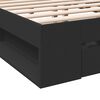 vidaXL Bettgestell mit Schubladen Schwarz 120x190 cm Holzwerkstoff
