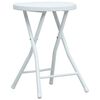 vidaXL Klappbare Garten-Hocker 4 Stk. Weiß HDPE Rattanoptik