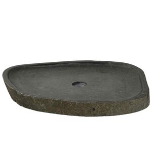vidaXL Waschbecken Grau (30-37) x (25-30) x 12 cm Flussstein