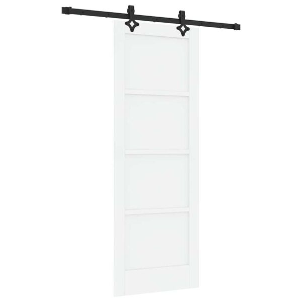 vidaXL Schiebet&uuml;r ORKDAL Wei&szlig; 73,5 x 198,5 cm Massives Kiefernholz