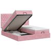 vidaXL Ottoman Bett mit Matratze mit Kopfteil 2 stk. Rosa Samt